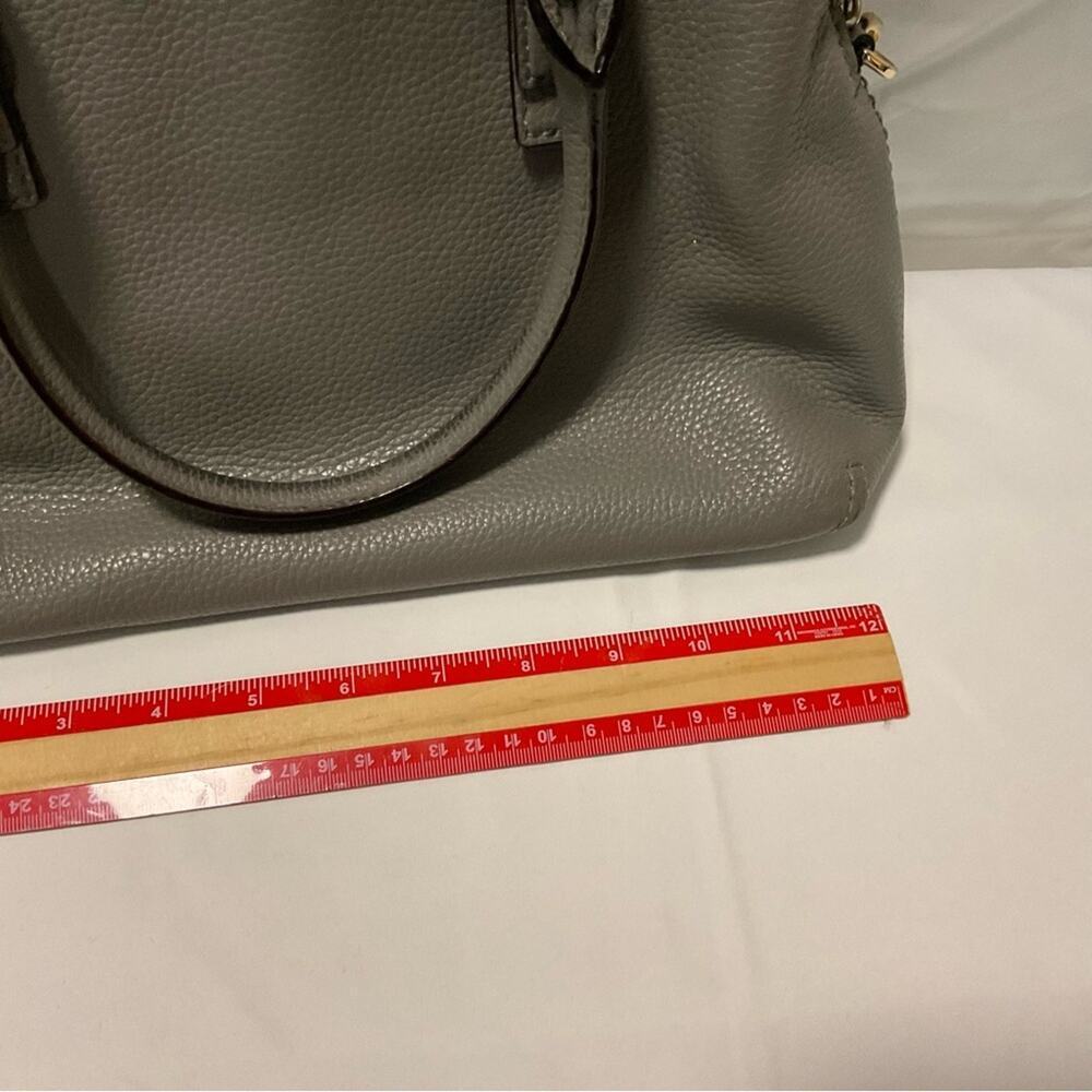 Kate Spade Jackson Street Lottie Leather Handbag Purse Crossbody Gray Classic - Picture 9 of 15